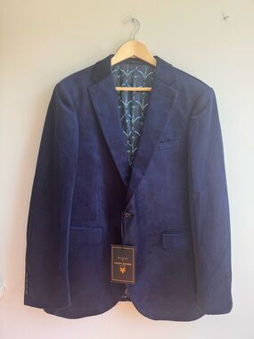 Men's Midnight Blue Velvet Sport Coat